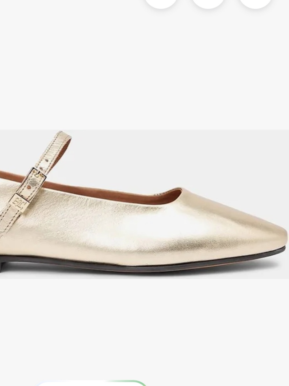 AGL 📀 Metallic Leather Mary Jane Flats